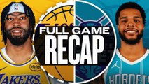 Game Recap: Lakers 112, Hornets 107