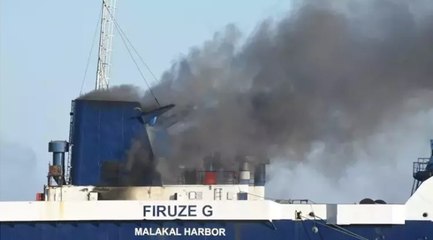 Samsun Limanı’nda bir gemide yangın çıktı