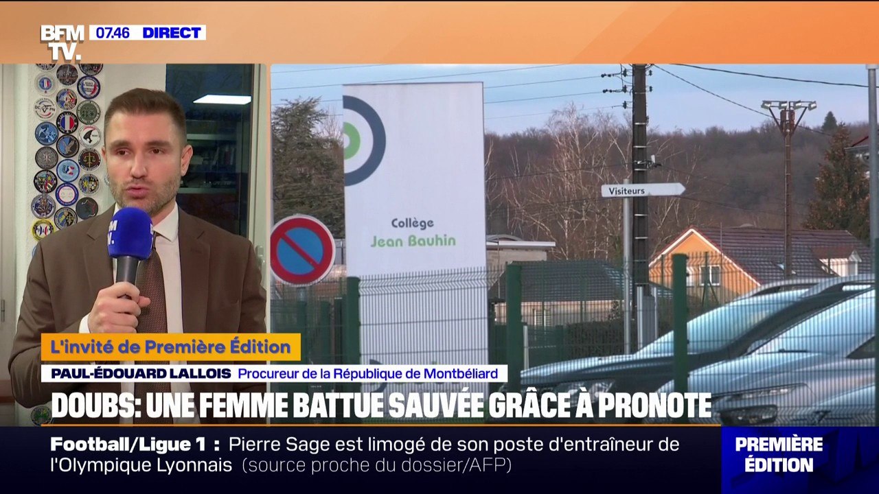 Femme battue dans le Doubs: "Elle a fait le choix de ne pas déposer plainte", explique Paul-Édouard Lallois, procureur de la république de Montbéliard