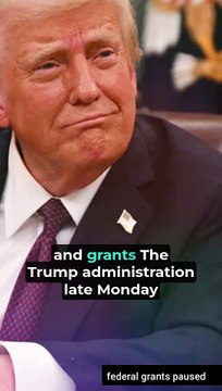 Trump administration directs widespread pause of federal loans and grants #shorts #donaldtrump