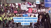 Acidente de Novi Sad: estudantes universitários sérvios realizam novo protesto de 24 horas em Belgrado