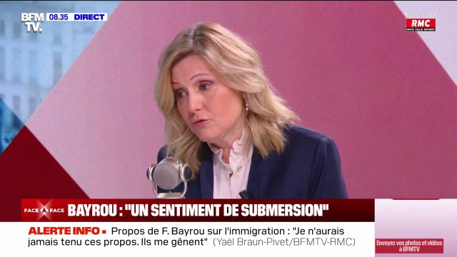 Propos de François Bayrou sur l'immigration: Je n'aurais jamais tenu ces propos, ils me gênent , déplore Yaël Braun-Pivet