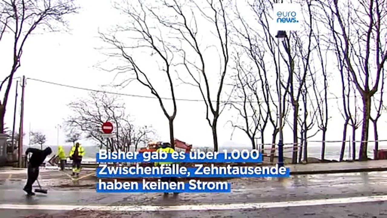 Sturm 'Herminia' bringt Unwetter nach Europa - 1 Todesopfer