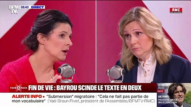 Scinder le projet de loi fin de vie en deux textes, comme l’a confirmé François Bayrou, est une erreur , estime la présidente de l’Assemblée nationale Yaël Braun-Pivet - VIDEO