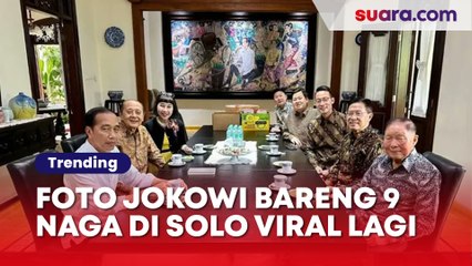 Foto Jokowi Bareng 9 Naga di Solo Viral Lagi, Warganet Tebak Topik Obrolan: Sedang Rapat Terbatas..