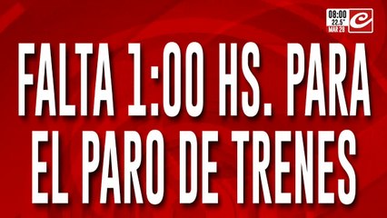 Falta una hora para que comience el paro total de trenes en el AMBA