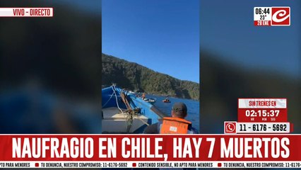 Tragedia en Chile: siete personas mueren tras el naufragio de una embarcación