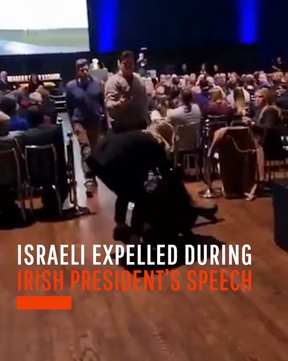 Israeli Expelled During Irish President’s Speech