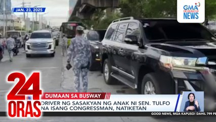 Driver ng sasakyan ng anak ni Sen. Tulfo na isang congressman, natiketan | 24 Oras