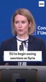EU to begin easing sanctions on Syria