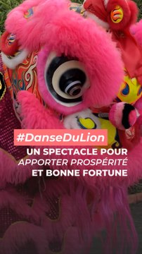 Danse du lion au temple Chane