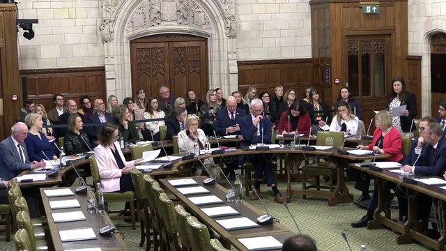 MP Julia Buckley reading a statement from Crystal Owen at a Westminster Hall debate on road safety for young drivers