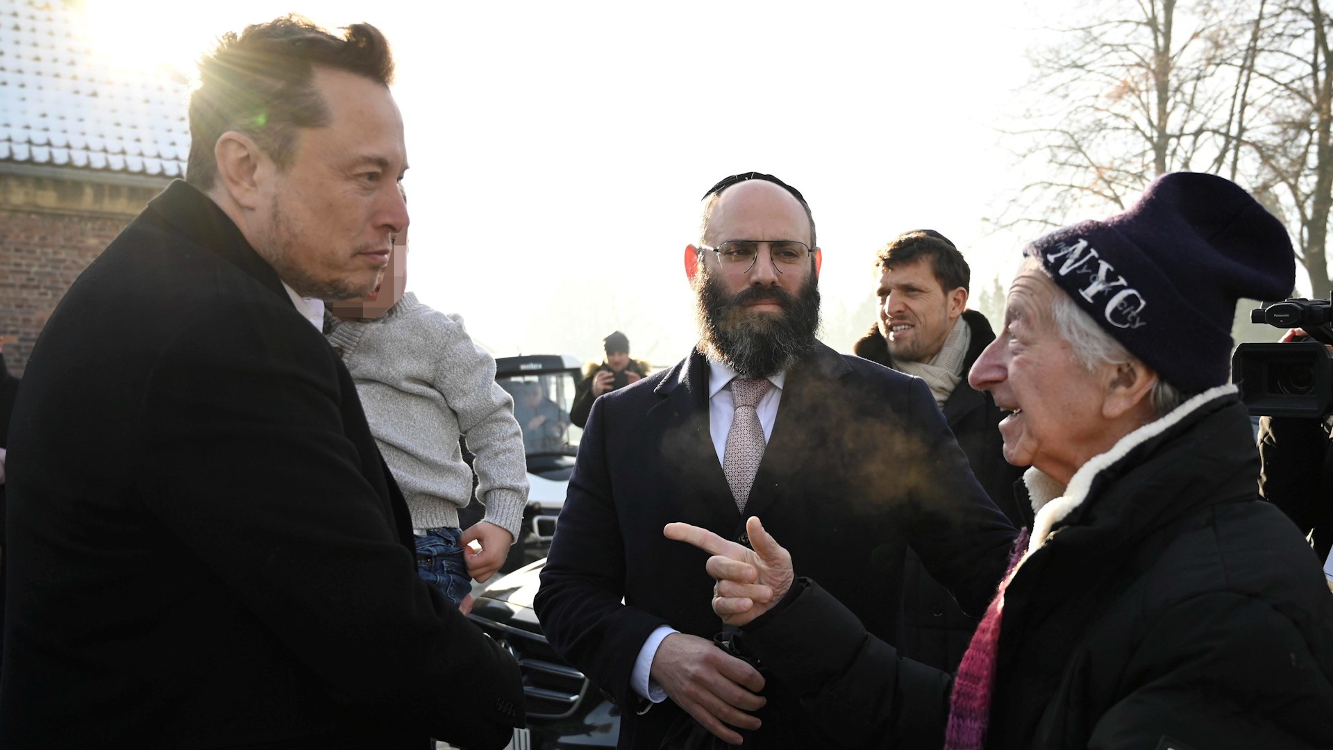 ⁣Holocaust survivor says Elon Musk's Auschwitz visit was