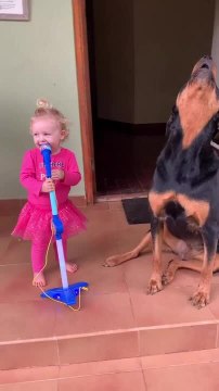 Rottweiler Has Special Bond With Little Girl