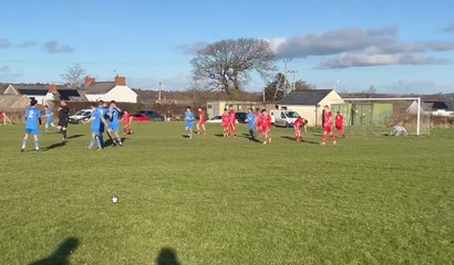 Bargod Rangers' Rhydian Lewis scores stunning free kick against Llechryd Reserves