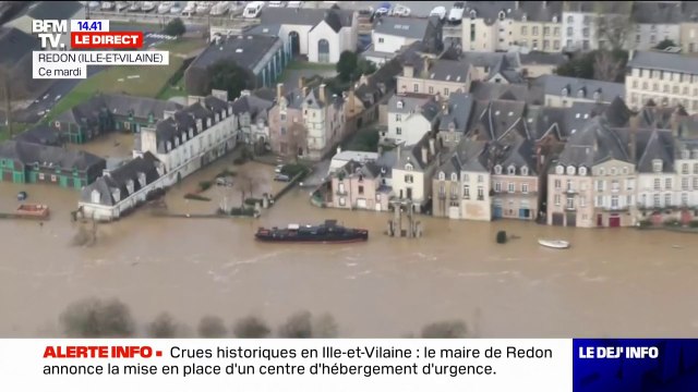 Inondations en Ille-et-Vilaine: On va approcher le pic de crue dans la nuit , craint Thierry Beaujouan (maire de Guipry-Messac)