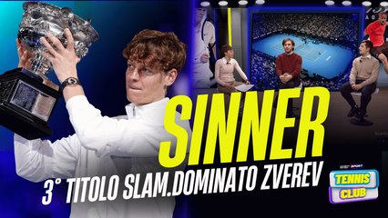 TROPPO FORTE: SINNER è campione in Australia, 3° titolo slam. Dominato Zverev | Schiaffo al volo
