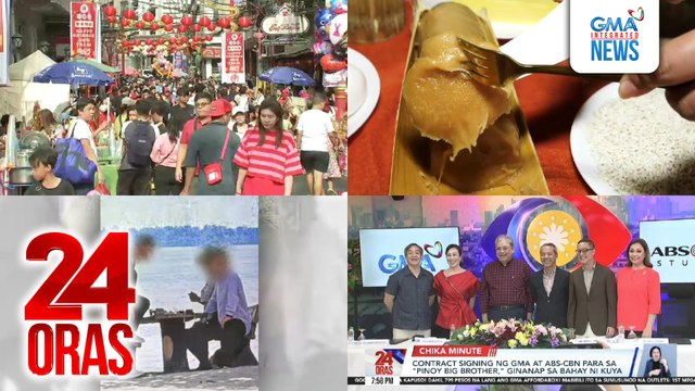 24 Oras: (Part 3) Mga pagtatanghal at mga pampaswerte, patok ngayong bisperas ng Chinese New Year; tikoy na binigyan ng Pinoy twist; contract signing ng GMA at ABS-CBN para sa Pinoy Big Brother, ginanap sa Bahay ni Kuya, atbp.