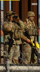 Los marines de Estados Unidos refuerzan el muro de la frontera con México