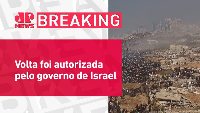 Milhares de palestinos formam corredor humano em retorno ao norte de Gaza | BREAKING NEWS