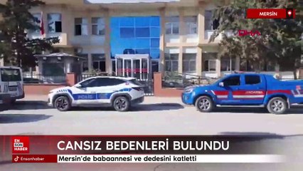 Mersin'de babaannesi ve dedesini katletti