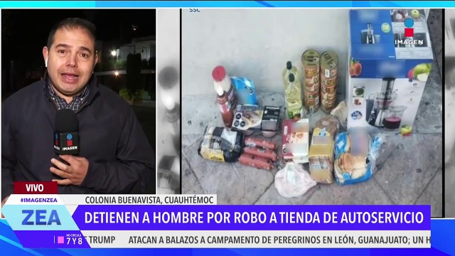 Detienen a hombre por robar diferentes productos de una tienda de autoservicio en la CDMX