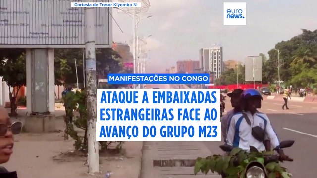 Manifestantes atacam embaixadas estrangeiras no Congo devido ao avanço dos rebeldes M23