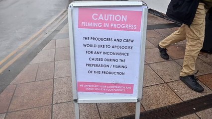 Film crews in Wolverhampton as filming takes place