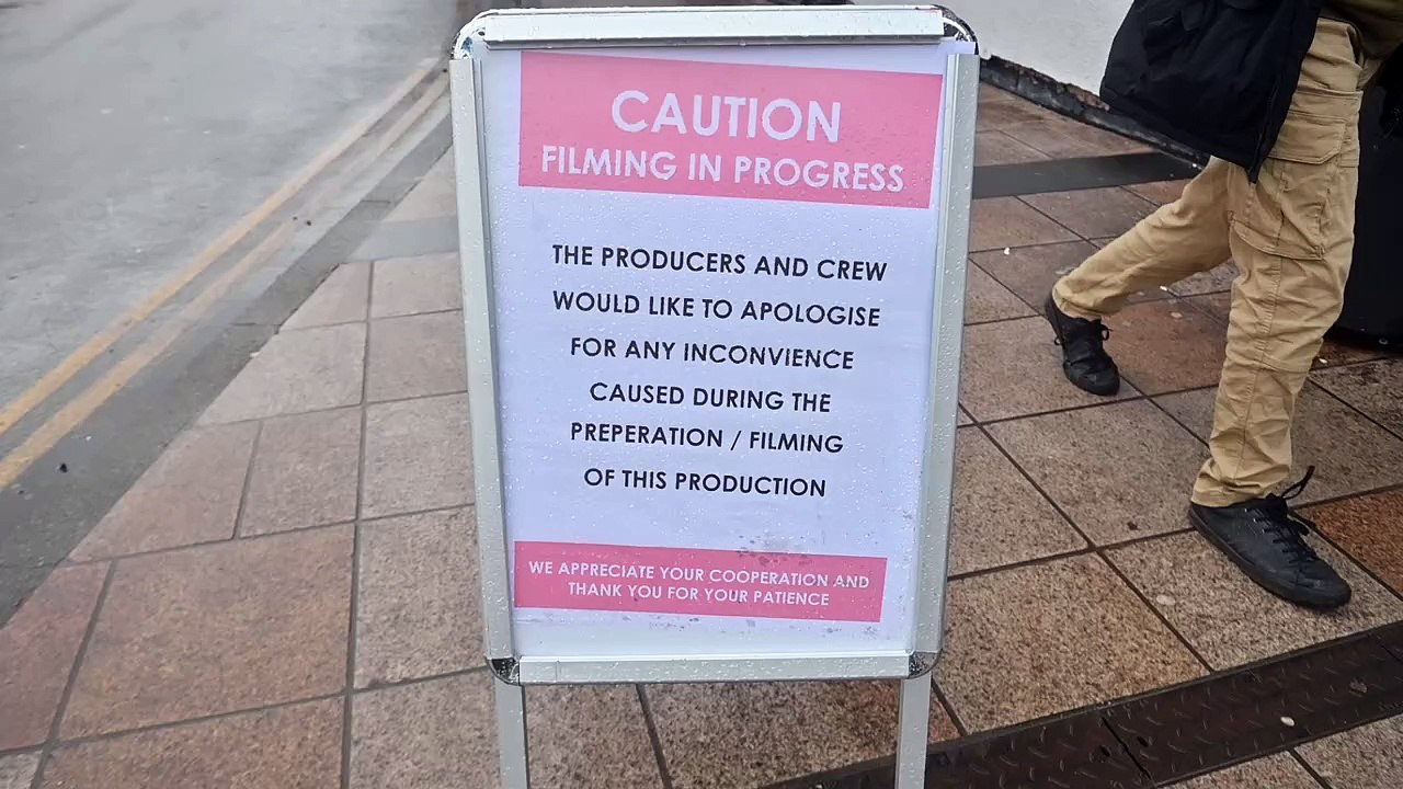Film crews in Wolverhampton as filming takes place