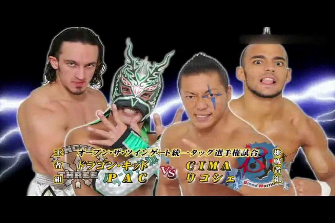 Kobe Pro Wrestling Festival 2011 Open The Twin Gate Junction Three (Dragon Kid,PAC) vs Blood Warriors (CIMA,Ricochet)