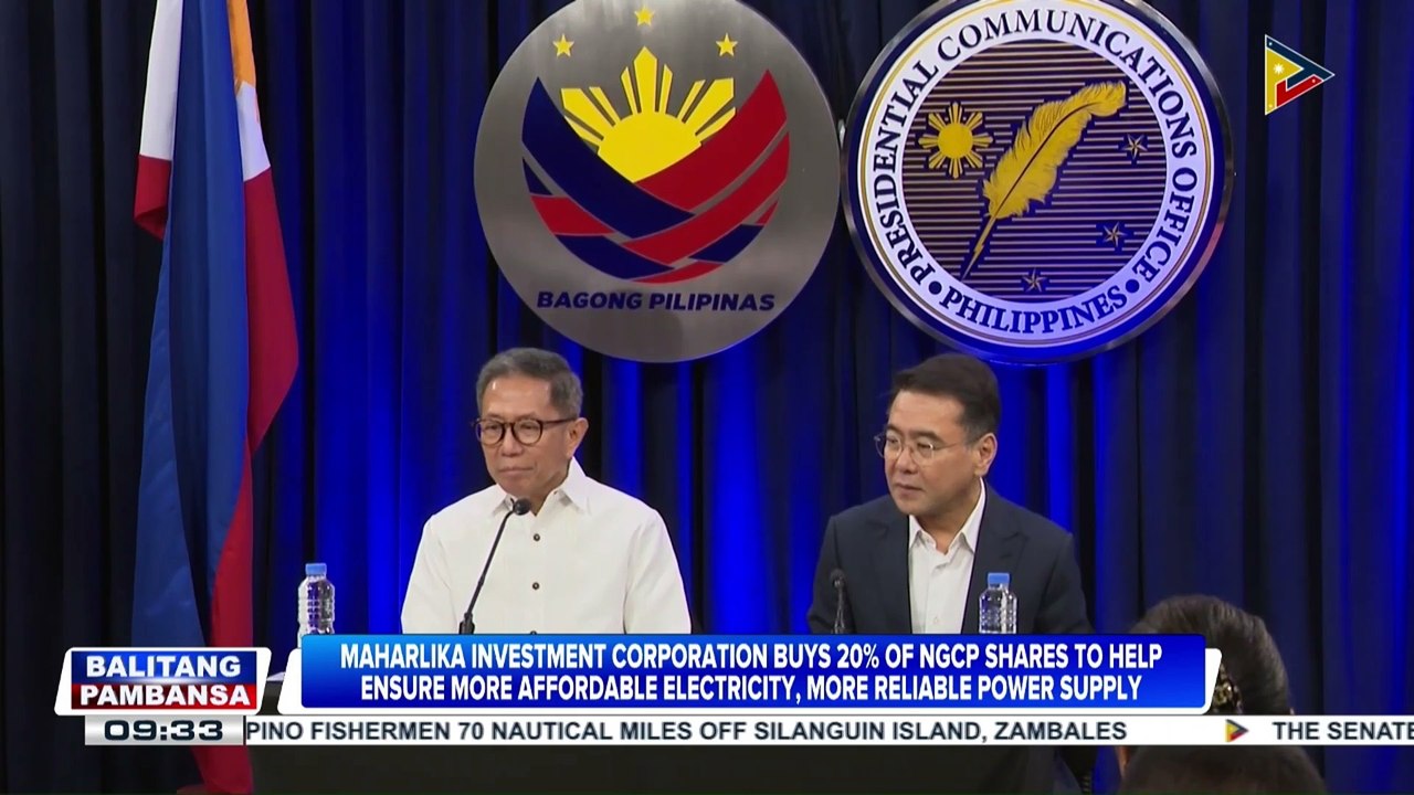 Maharlika Investment Corporation buys 20% of NGCP shares to help ensure more affordable electricity, more reliable power supply