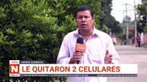 SCZ: LADRONES EN MOTO ROBAN A UNA MUJER CERCA DE UNA ESTACION POLICIAL