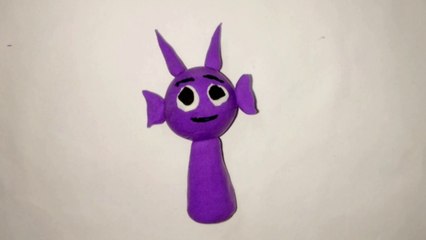 Clay making Durple incredible Sprunki plus toy