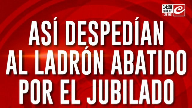 Así despedían al ladrón abatido por el jubilado