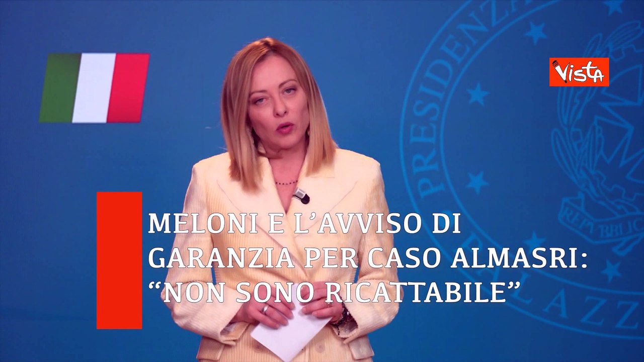 Meloni e l'Avviso di garanzia per caso Almasri: "Non sono ricattabile"