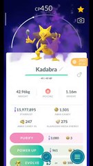 Pokémon GO-Evolving Shadow Kadabra