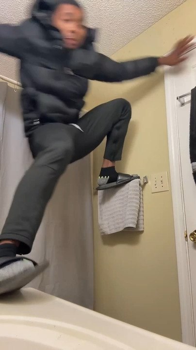 Guy Falls While Recording Viral Social Media Trend
