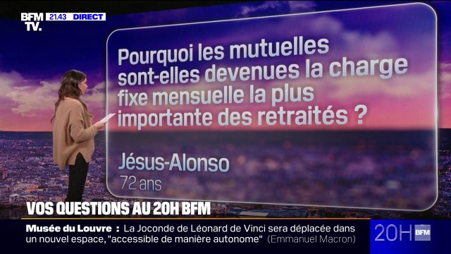 Pourquoi les mutuelles sont-elles devenues la charge fixe la plus importante des retraités? Vos questions au 20H BFM