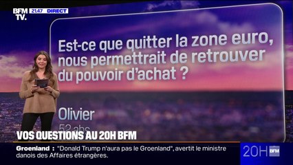 Quitter la zone euro nous permettrait-il de retrouver du pouvoir d'achat?  Vos questions au 20H BFM