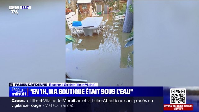 On a pris 15 centimètres d'un seul coup : Le témoignage de Fabien Dardenne, boucher à Guichen (Ille-et-Vilaine), dont la boutique et le domicile ont été inondés