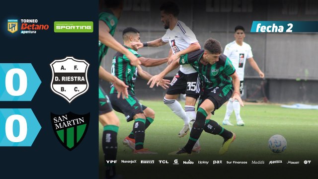 Riestra vs San Martín (SJ) (0-0) | LPF Torneo Apertura 2025 | Fecha 2
