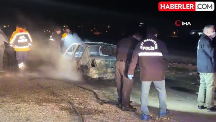 Uşak'ta Yanan Otomobilde Bir Kişi Hayatını Kaybetti