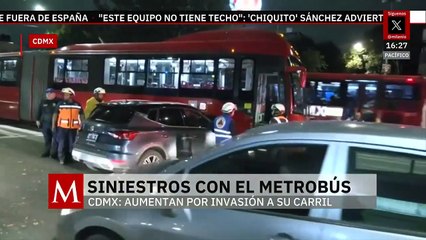 En CdMx, aumentan los siniestros viales con el Metrobús por la invasión del carril confinado
