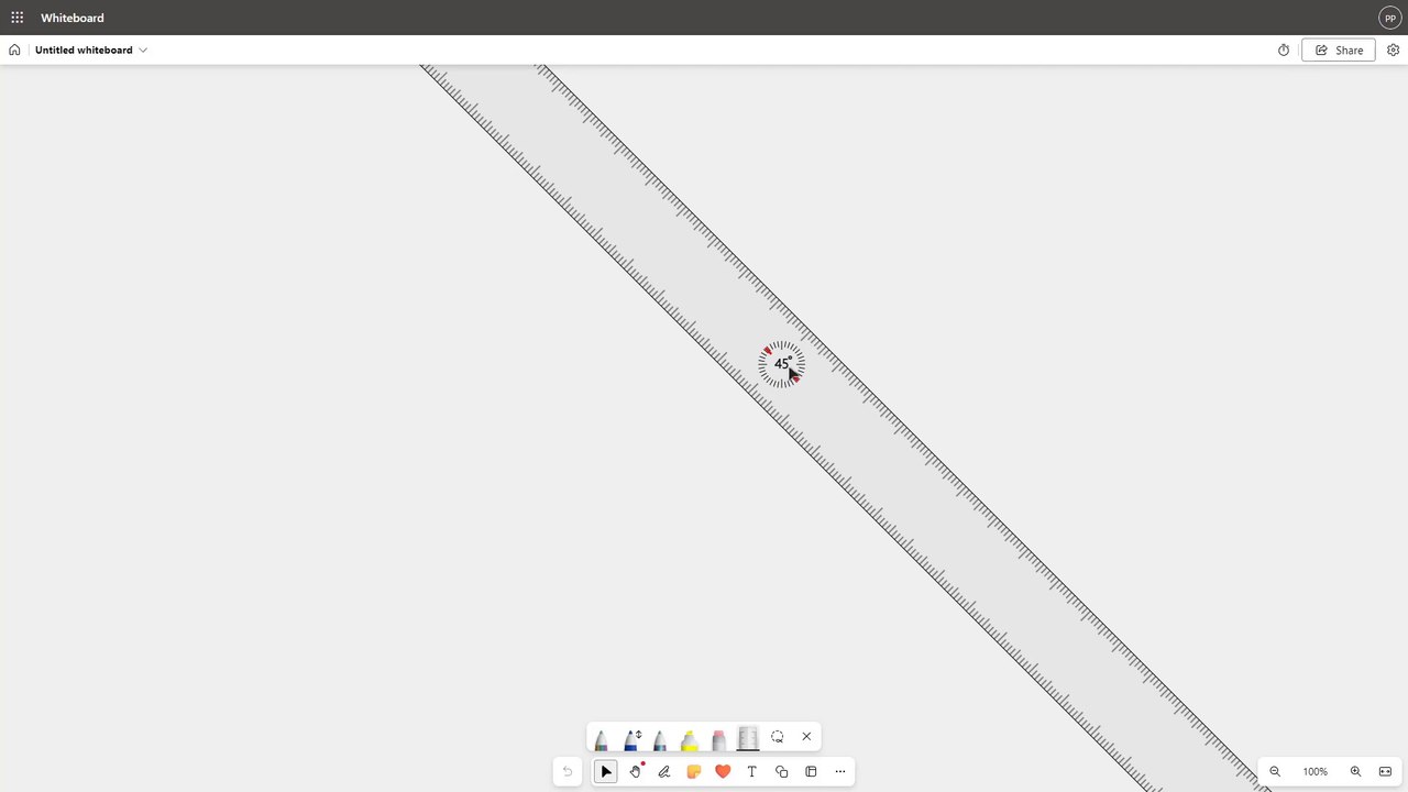 Microsoft Whiteboard Course Section 6 Ruler Tool
