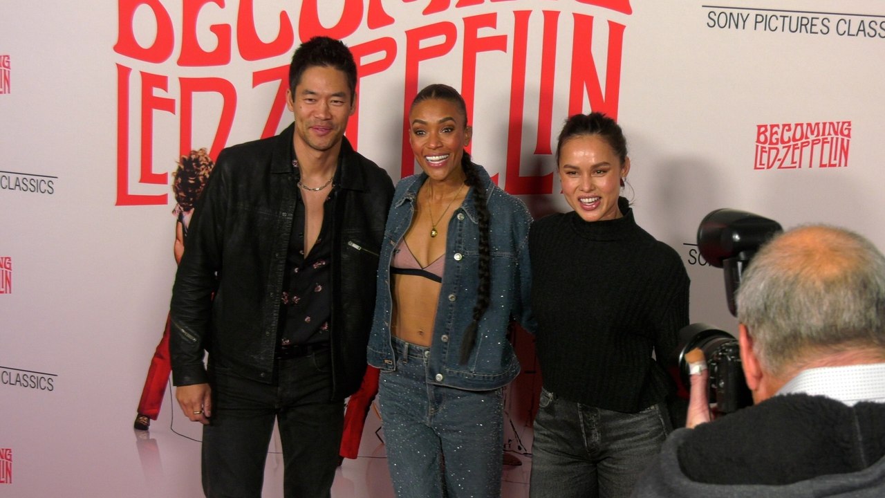 David Lim, Annie Ilonzeh, and Anna Enger Ritch "Becoming Led Zeppelin" Los Angeles Premiere Red Carpet