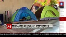 Migrantes buscan alternativas de alojamiento tras expulsión de campamento provisional en Chiapas