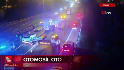 İstanbul'da otomobil yolcu otobüsüne çarptı