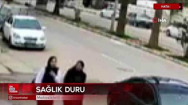 Hatay'da motosiklet yolun karşısına geçmeye çalışan yayaya çarptı