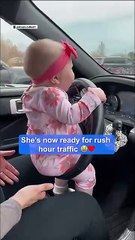 Baby has hilarious “road rage” moment in parking lot 🤣❤️