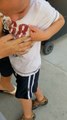 Little Boy Screams in Terror as Grasshopper Lands on His Shorts